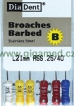 Barbed Broaches (SS) - stainless steel - hand files - 21 mm