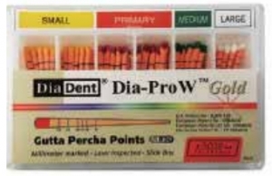 Dia-ProW Gold - Special millimeter marked gutta percha points, pkg. of 60 pcs