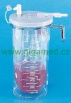 Suction system MONOKIT (hydrophobic, antibacteria), complete with lid and support , including 1 disposable liquid bag