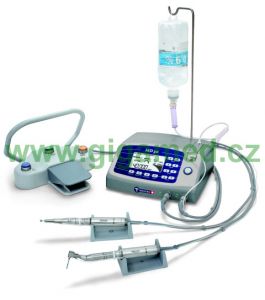 Nouvag MD 30 - bezuhlíkový implantologický unit - 50,000 ot./min.,  s jedním bezuhlíkovým mikromotorem 21 (50,000 ot./min.), kolínkem 20:1, s tlačítkem, s vnitřním a/nebo vnějším chlazením, s integrovanou chladící pumpou