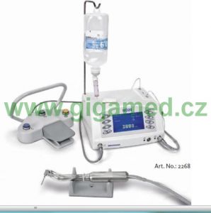 Implantologický přístroj - Nouvag MD 20 se zabudovanou chladící pumpou - s jedním bezuhlíkovým motorem a kolénkem 32:1