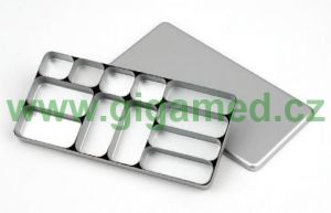 Compartment box (typ B) - organizér na malé předměty, hliníkový, sterilizovatelný 