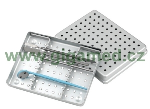 Instrument Tray Typ A - tácek na nástroje (perforovaný) - pro 10 nástrojů, hliníkový, sterilizovatelný