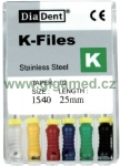 K-Files (SS) - pilníky nerez.ocel (stainless steel) -  ruční sada - 21 mm
