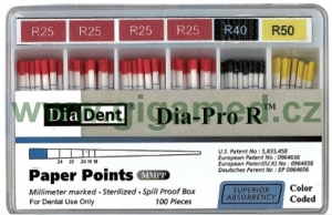 Dia-ProR - speciální milimetrově značené papírové čepy, bal. 100 ks, 