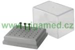 Bur block Type D for 36 FG  high speed burs,  with plastic cover