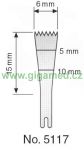 Saw blade for micro-sagittal saw  MOS 5000 - 17 / 6 / 0.4 mm, packing of 6 pieces 
