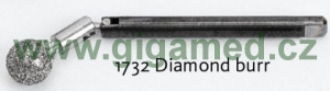 Diamantový vrták 3.7 mm, pro násadec pro ohebné vrtáky #1767nou, pro MIS endoskopickou spinální chirurgii 