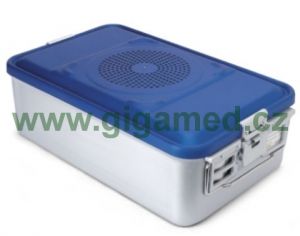 Sterilizační kontejner, hliníkový, neperforovaný, 465 x 280 x 150 mm 